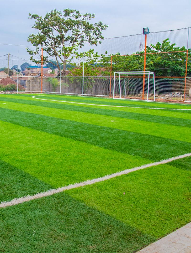 artificial turf soccer football pitch at akamwesi shopping mall